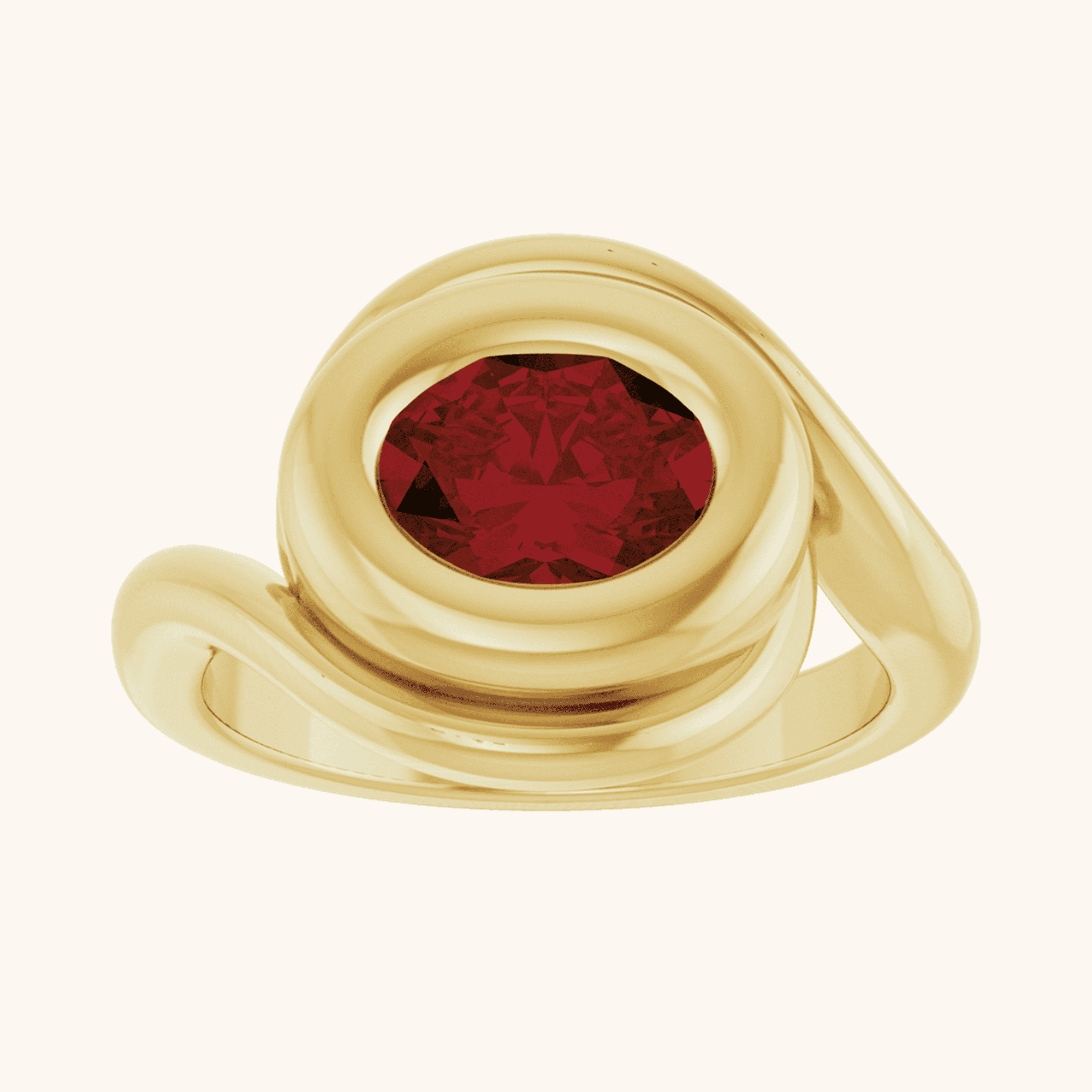 Yellow Gold Natural Gemstone 14K Ring