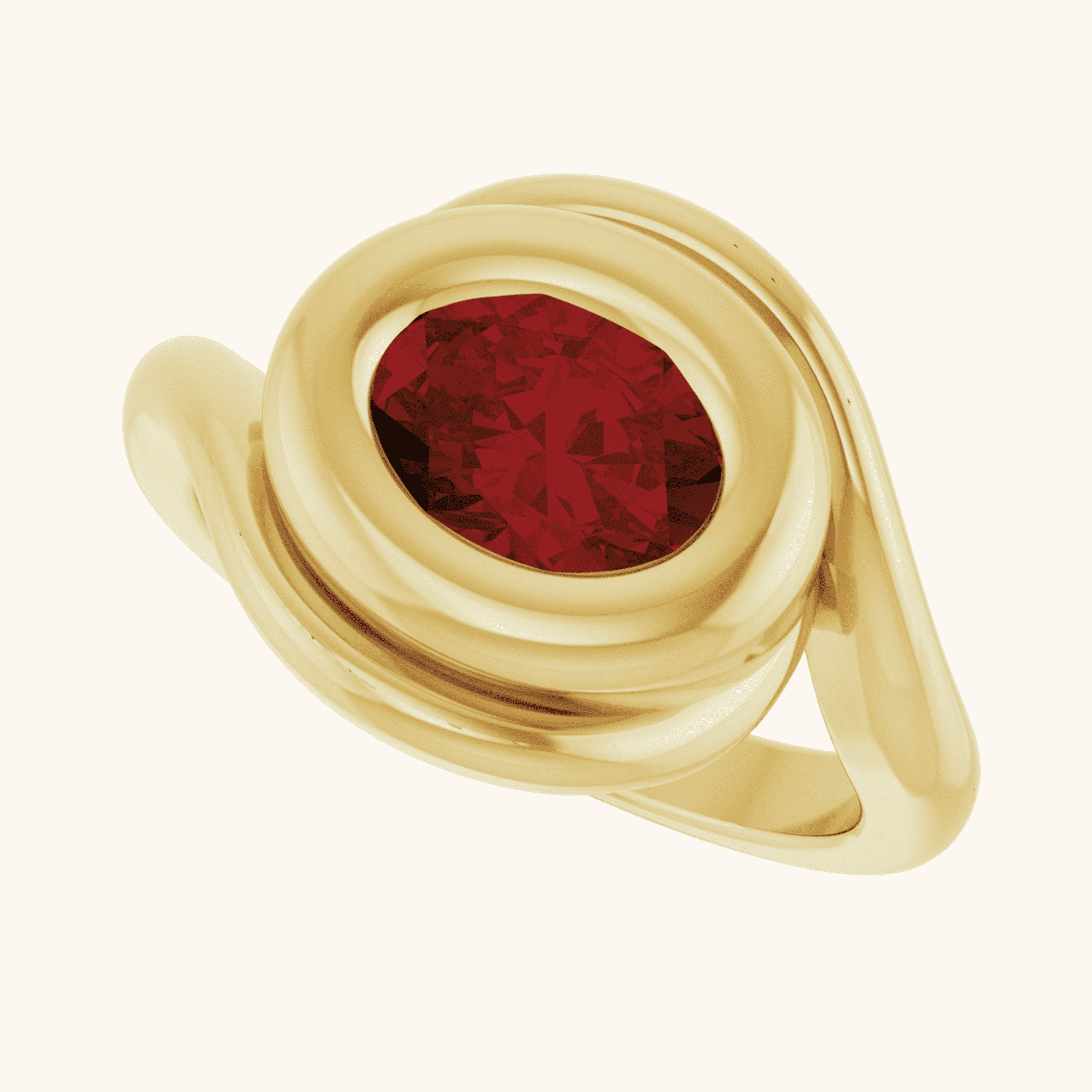 Yellow Gold Natural Gemstone 14K Ring