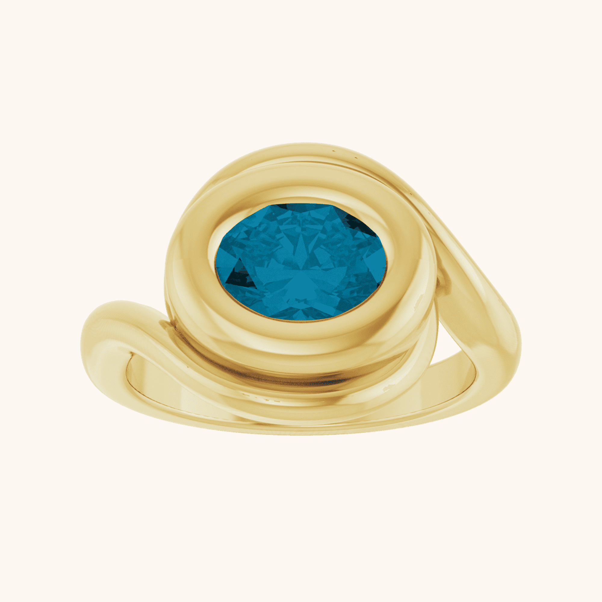 Yellow Gold Natural Gemstone 14K Ring
