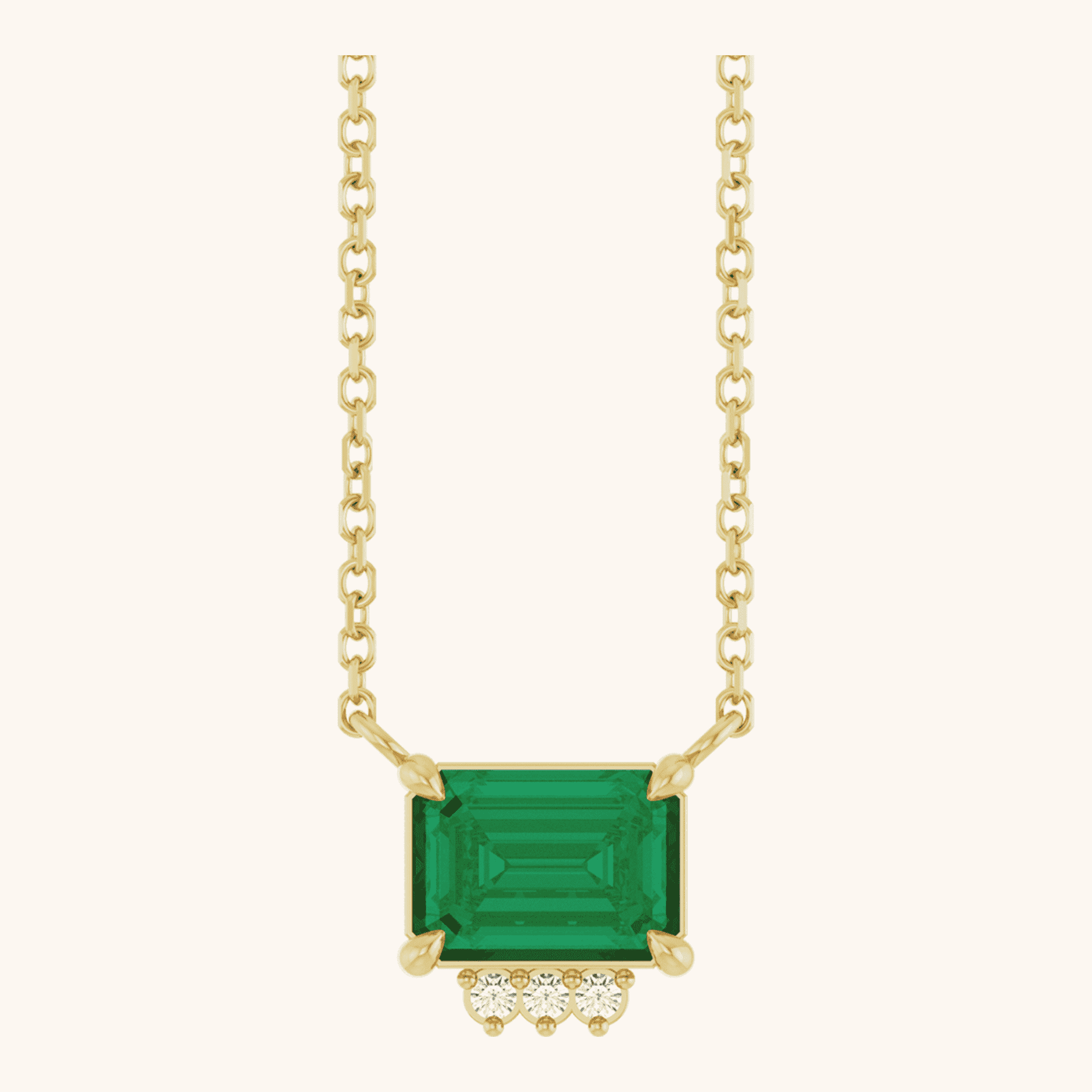 14K Yellow Gold Diamond Necklace