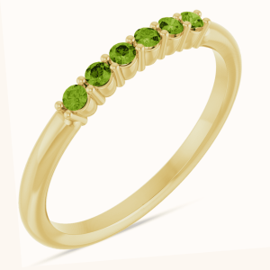 green Stackable Rings