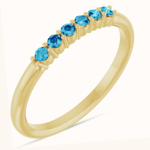 blue Stackable Rings