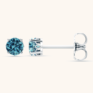 Gold Earrings blue