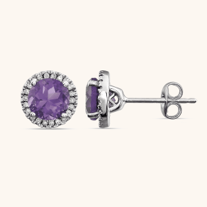 Diamond Earrings purples