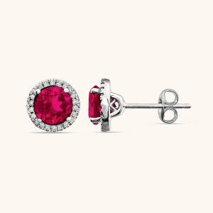 Diamond Earrings pink