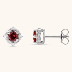 Diamond Halo Earrings