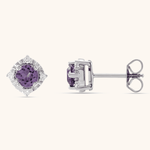 Diamond Halo Earrings