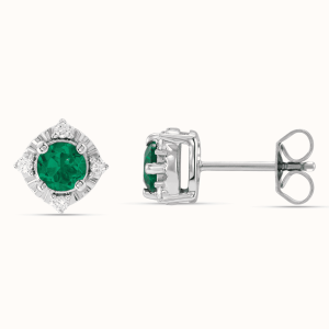 Diamond Halo Earrings
