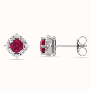 Diamond Halo Earrings