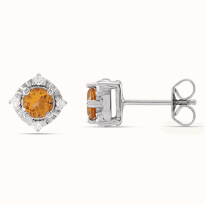 Diamond Halo Earrings