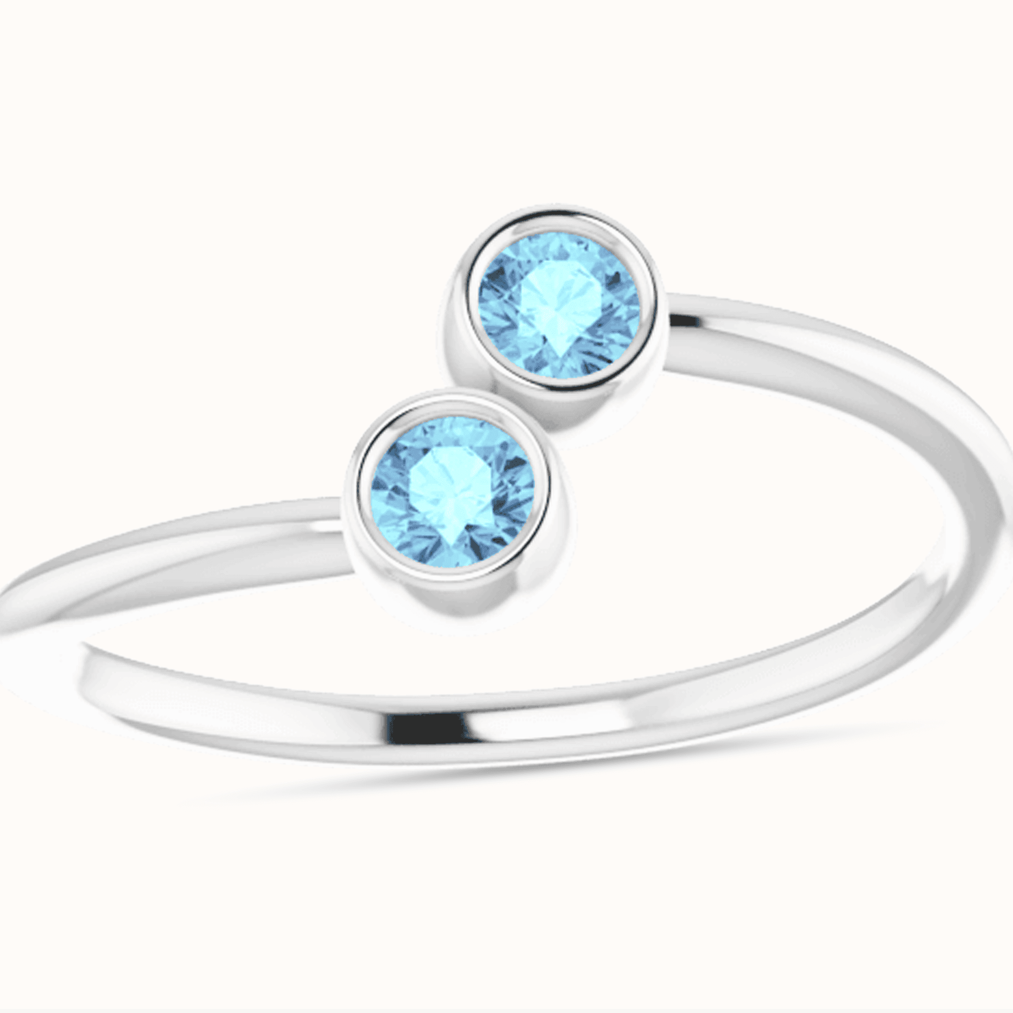 14K White Gold Two-Stone Ring - Image 17