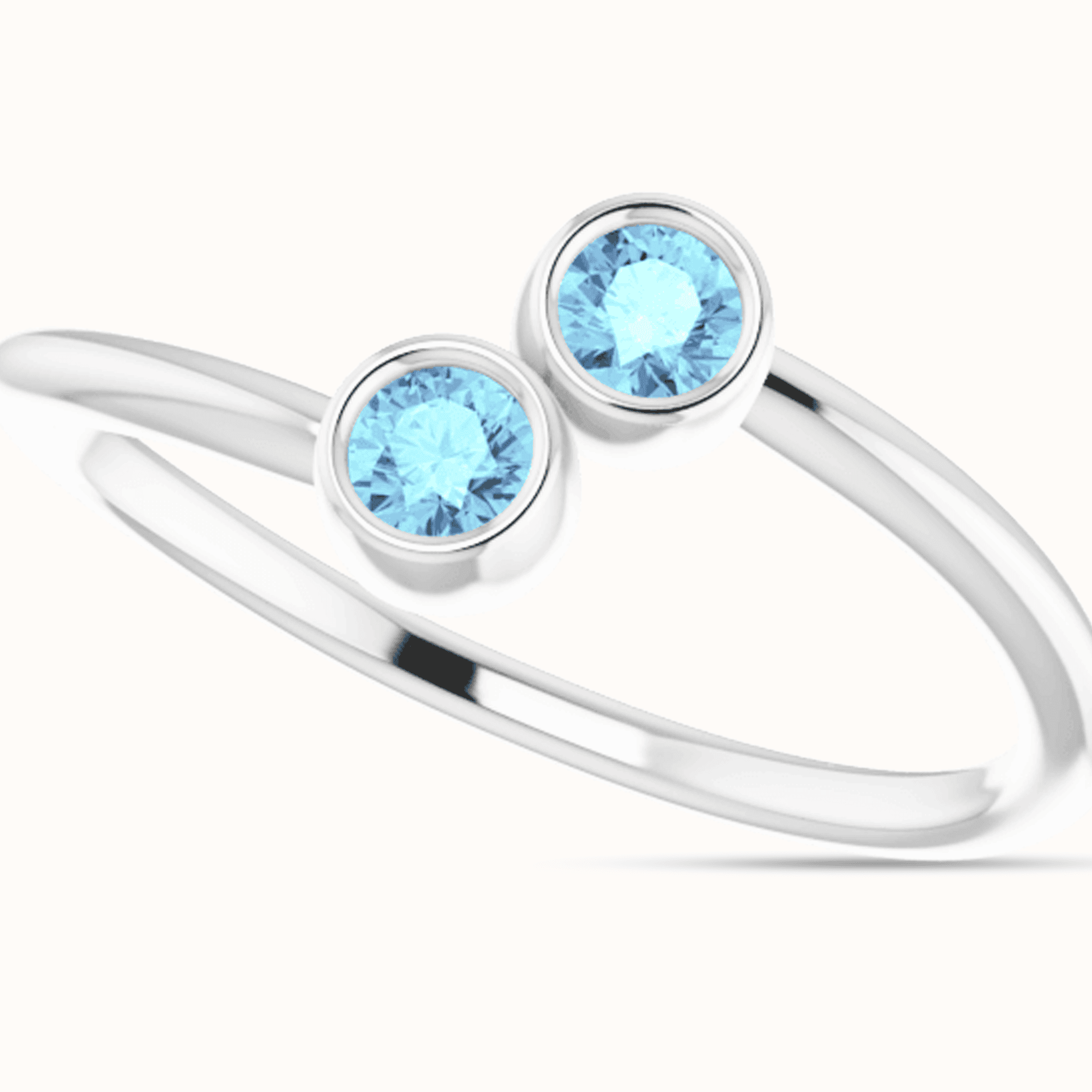 14K White Gold Two-Stone Ring - Image 14