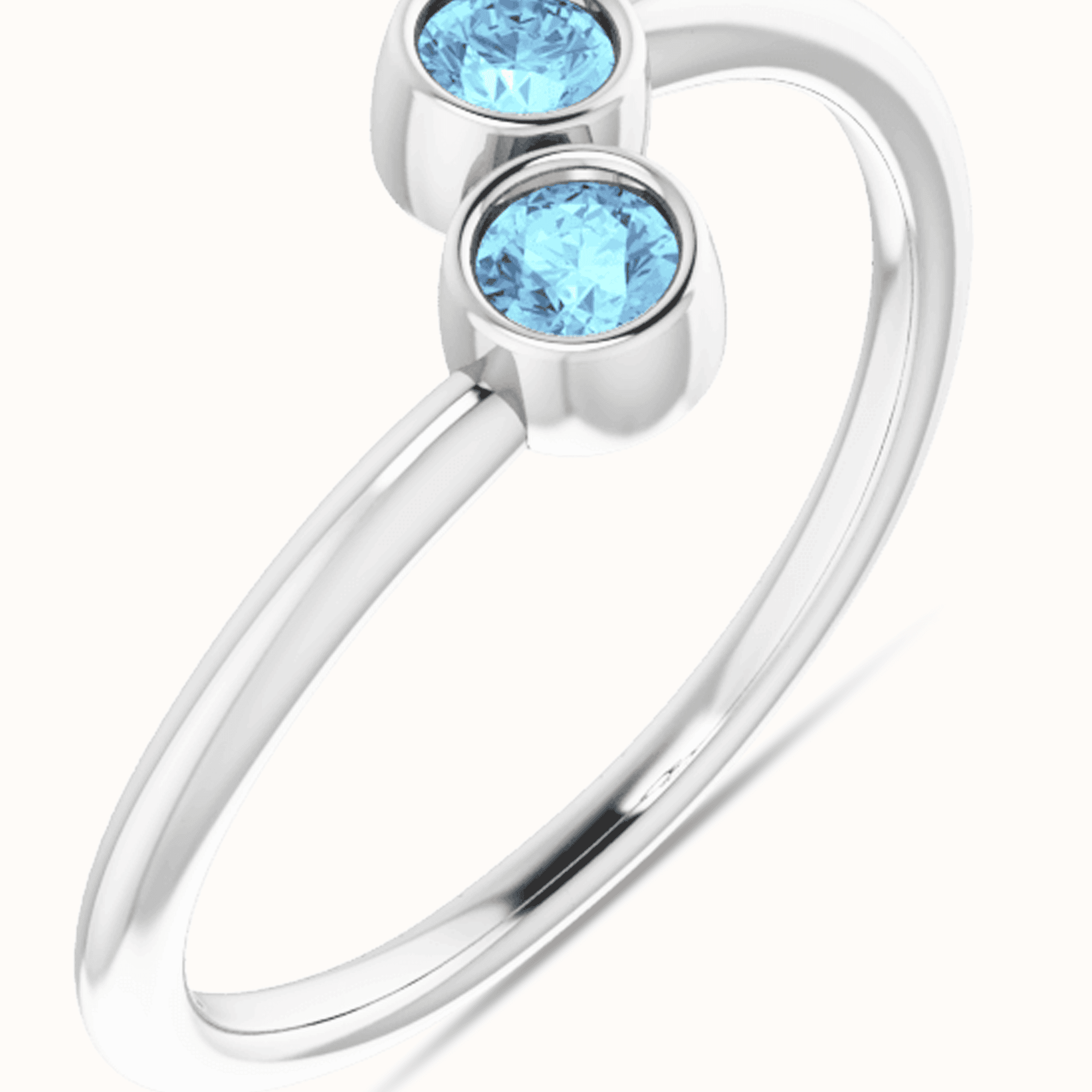 14K White Gold Two-Stone Ring - Image 13