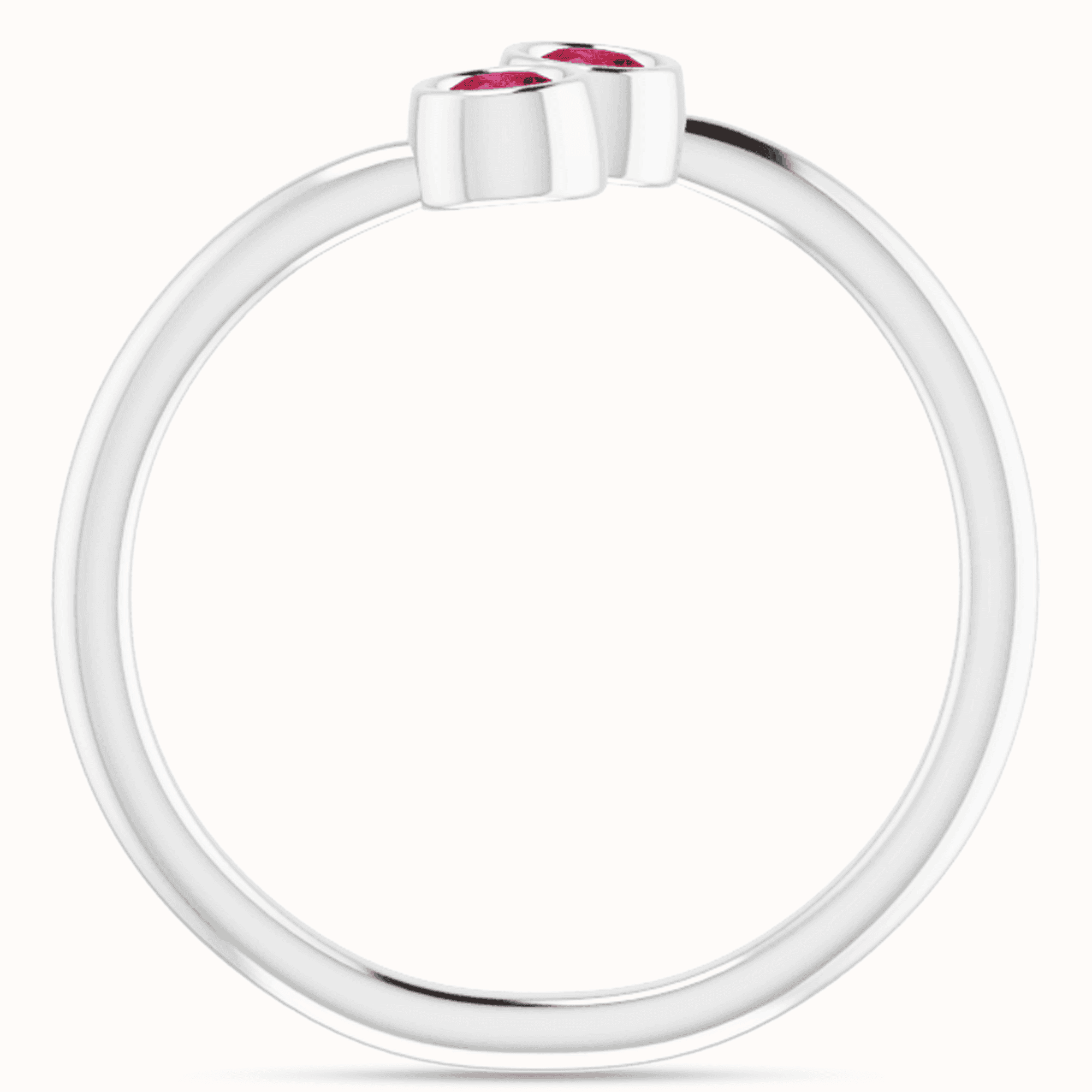 14K White Gold Two-Stone Ring - Image 9