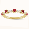 14K Gold Ring Natural Gemstone & Diamond Rings