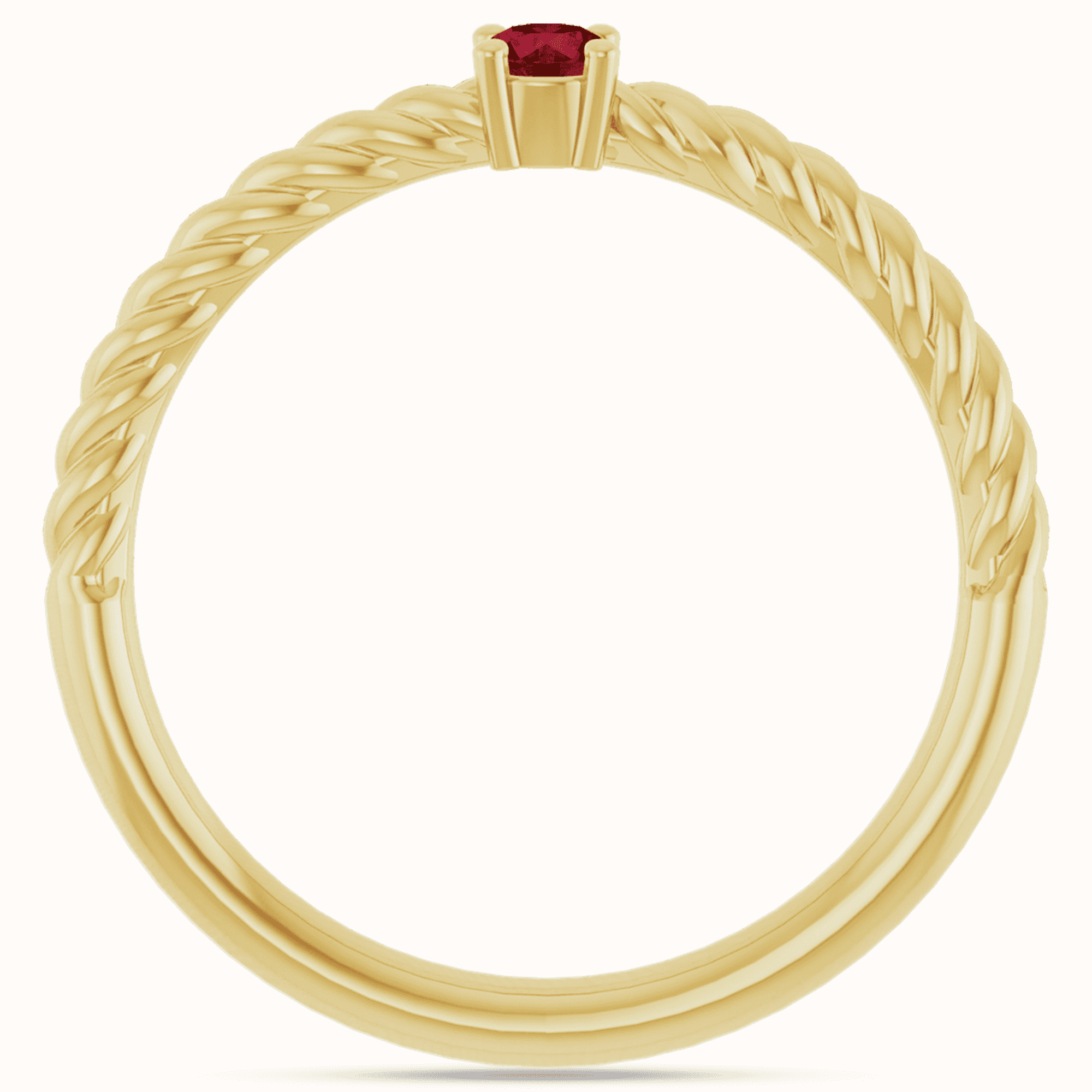 Solitaire Rope 14K Gold Ring Collection - Image 26
