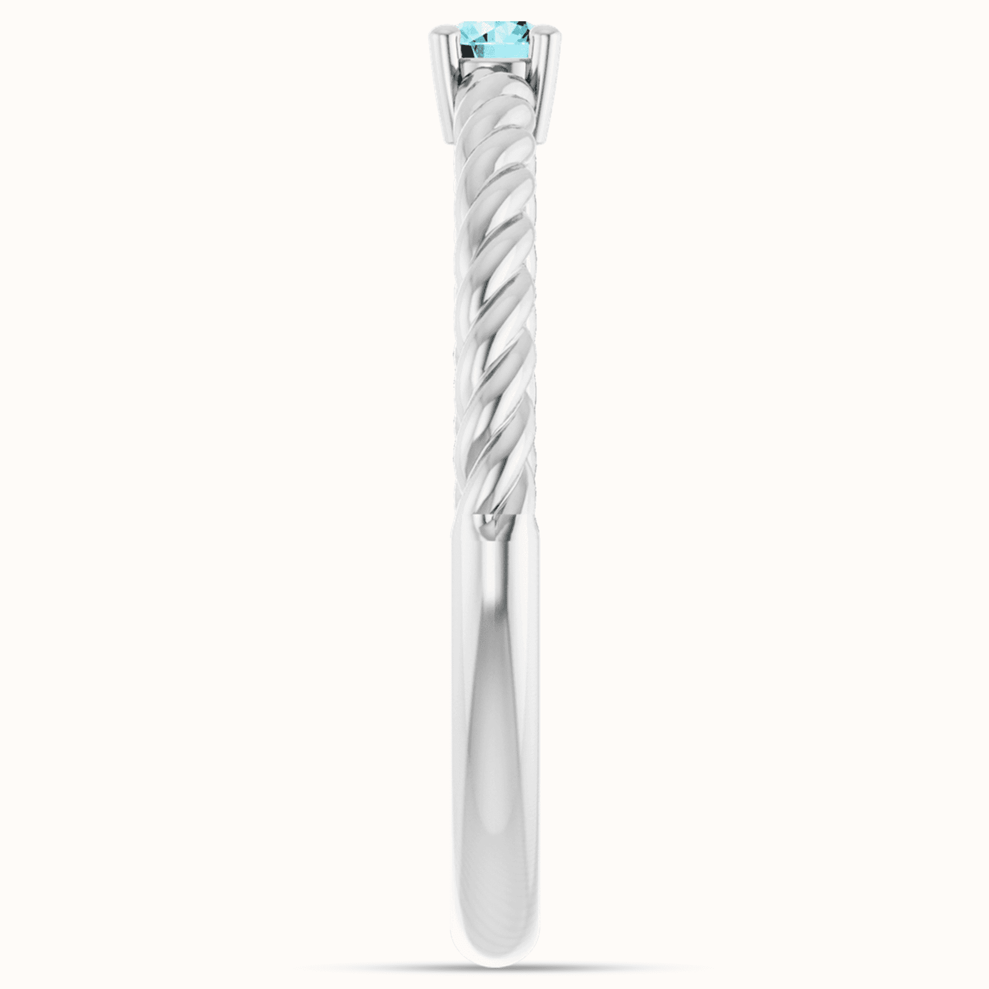 Solitaire Rope 14K Gold Ring Collection - Image 3