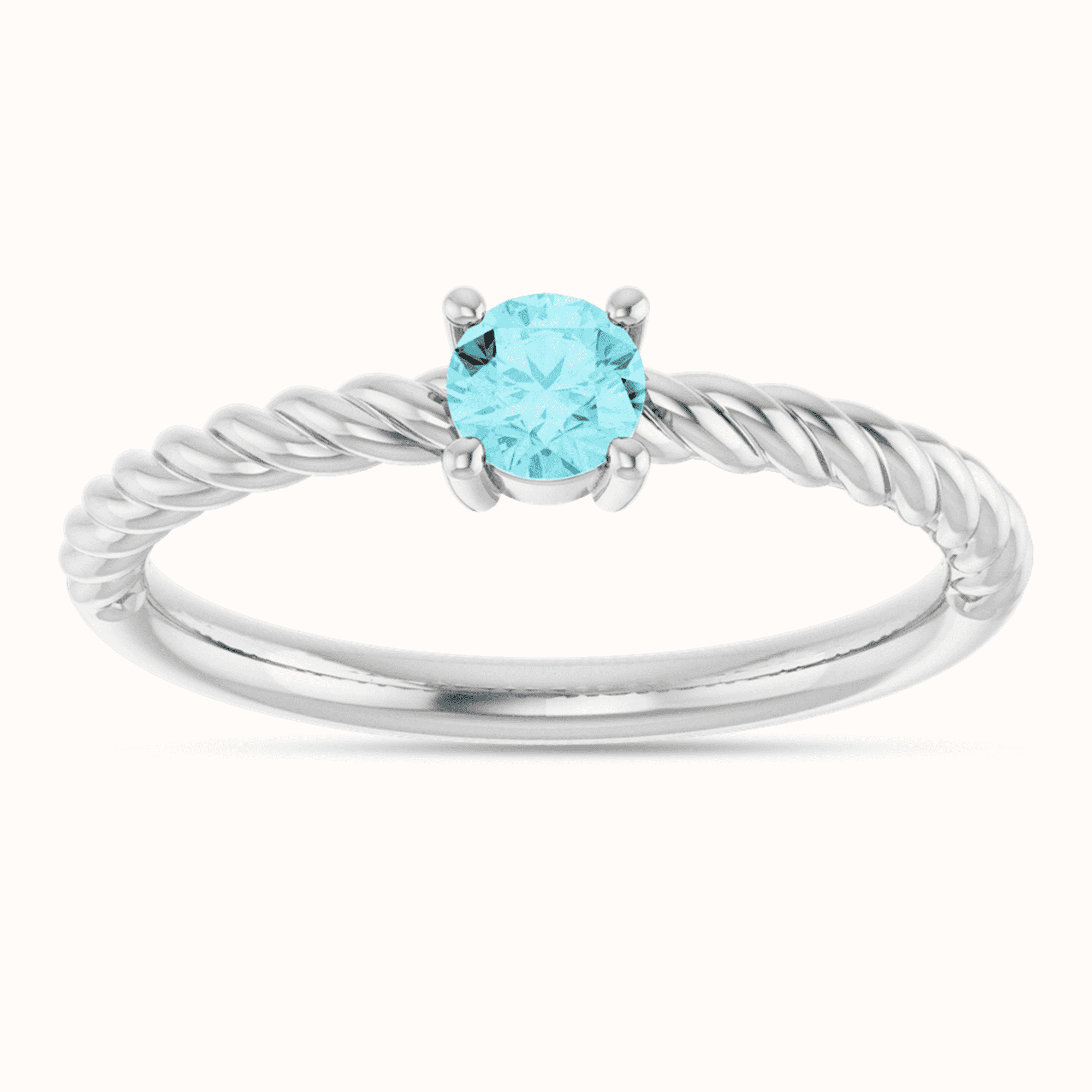 Solitaire Rope 14K Gold Ring Collection - Image 15