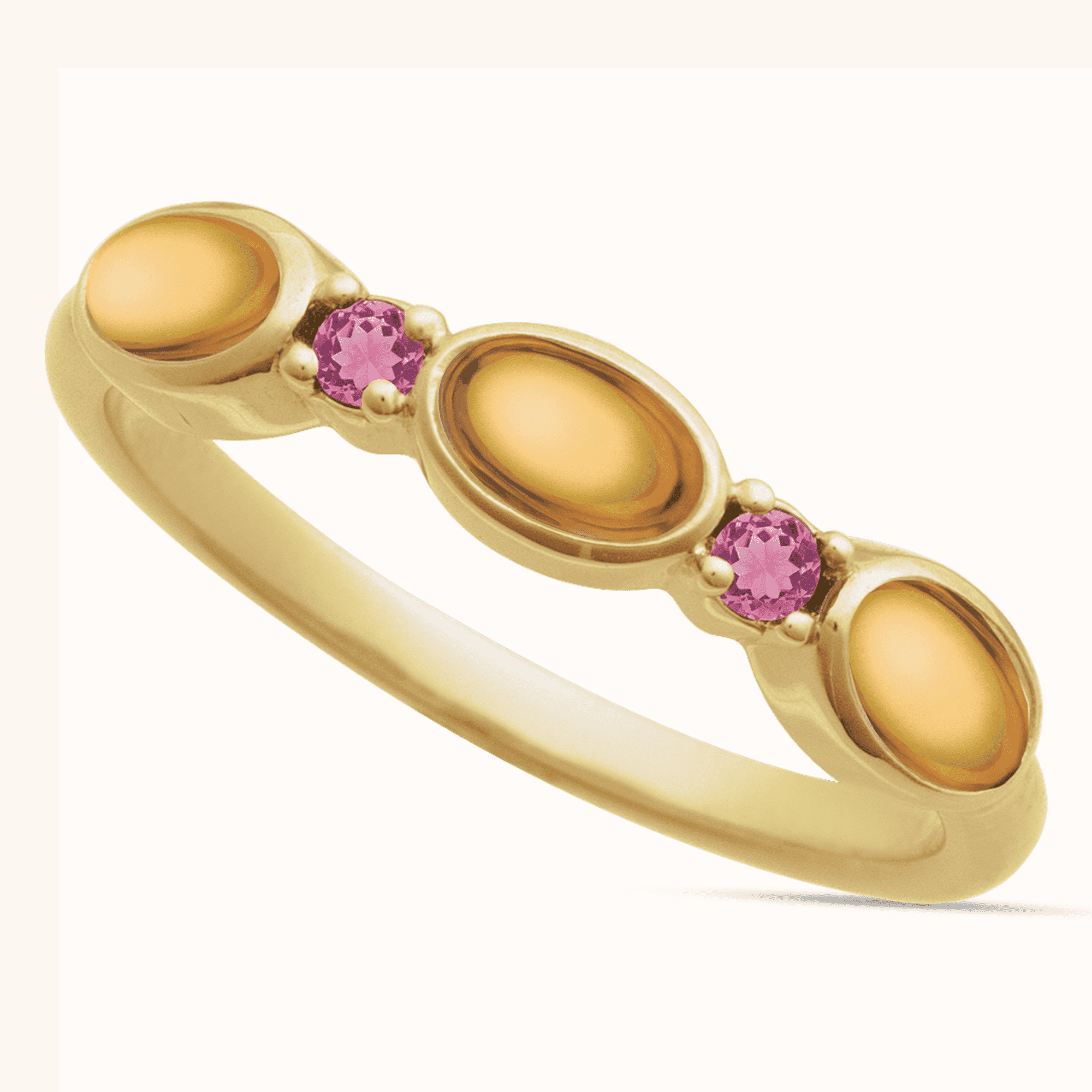 14K Gold & Sterling Silver Dual Gemstone Stackable Rings - Image 16