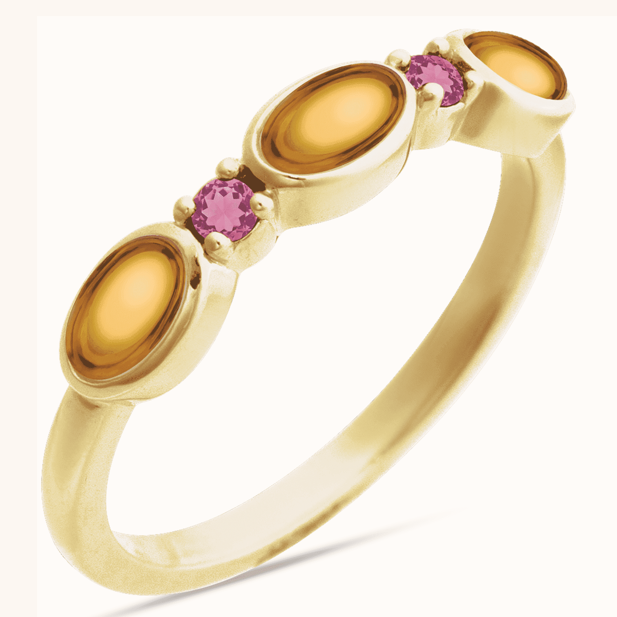 14K Gold & Sterling Silver Dual Gemstone Stackable Rings - Image 15