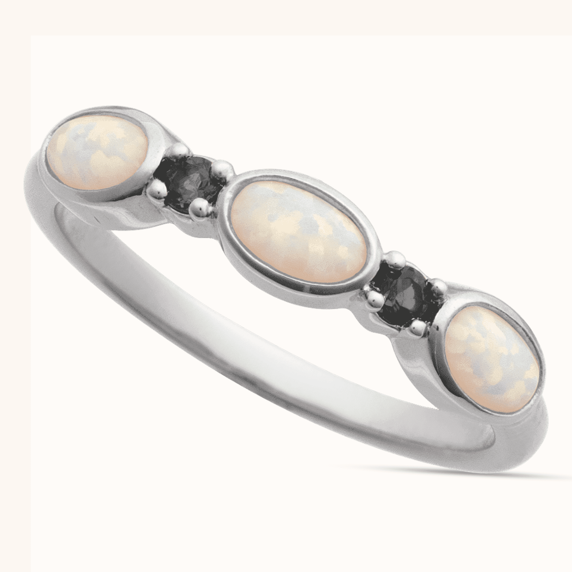 14K Gold & Sterling Silver Dual Gemstone Stackable Rings - Image 9