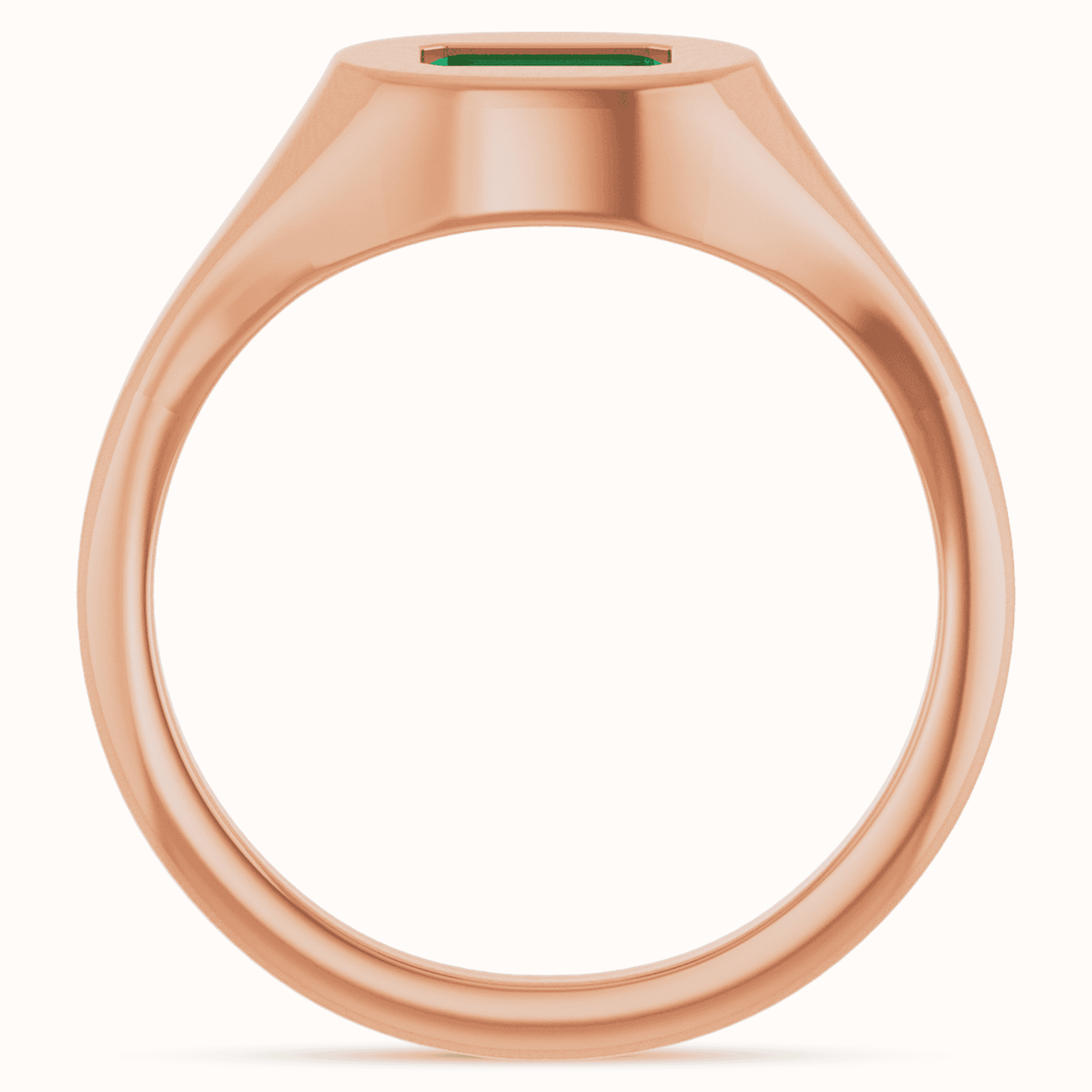 Solitaire Gemstone Signet Rings - Image 44