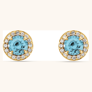 Natural Diamond Earrings blue