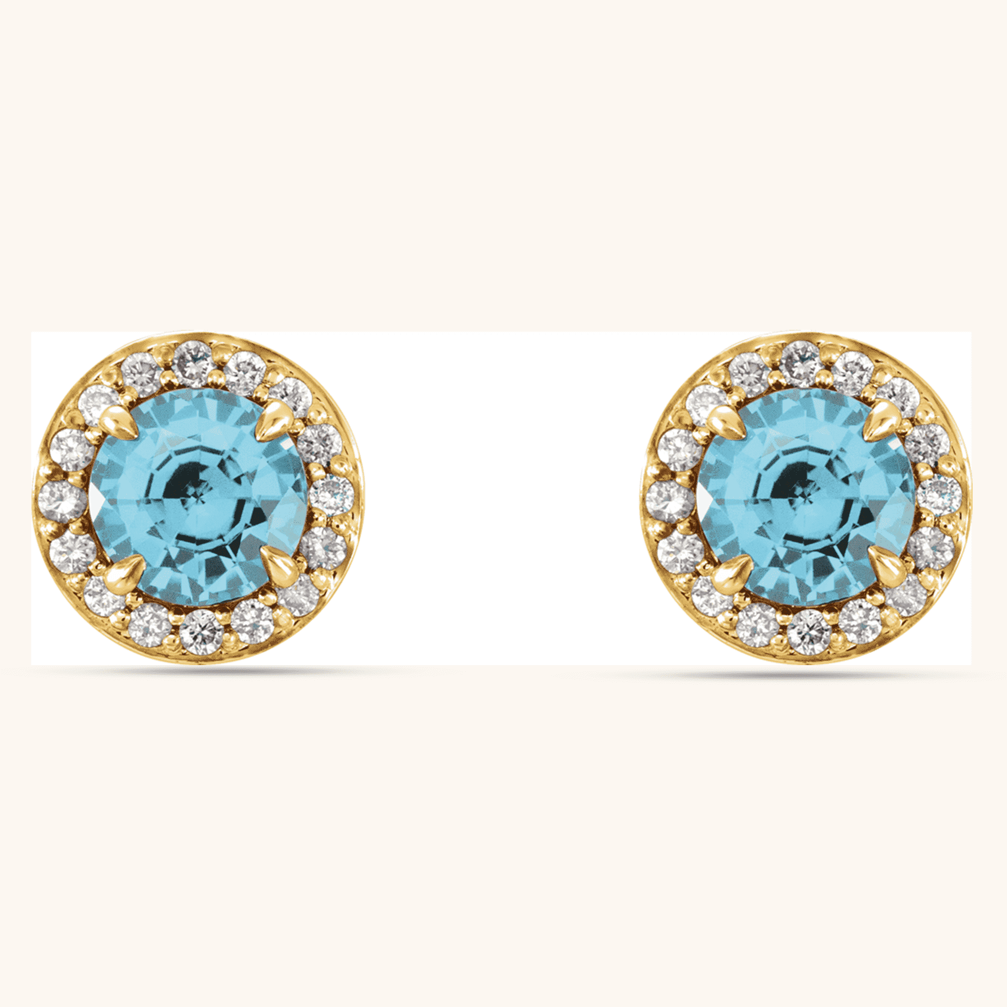Natural Diamond Earrings blue