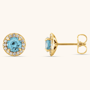 Natural Diamond Earrings blue