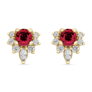 lab-grown ruby earrings