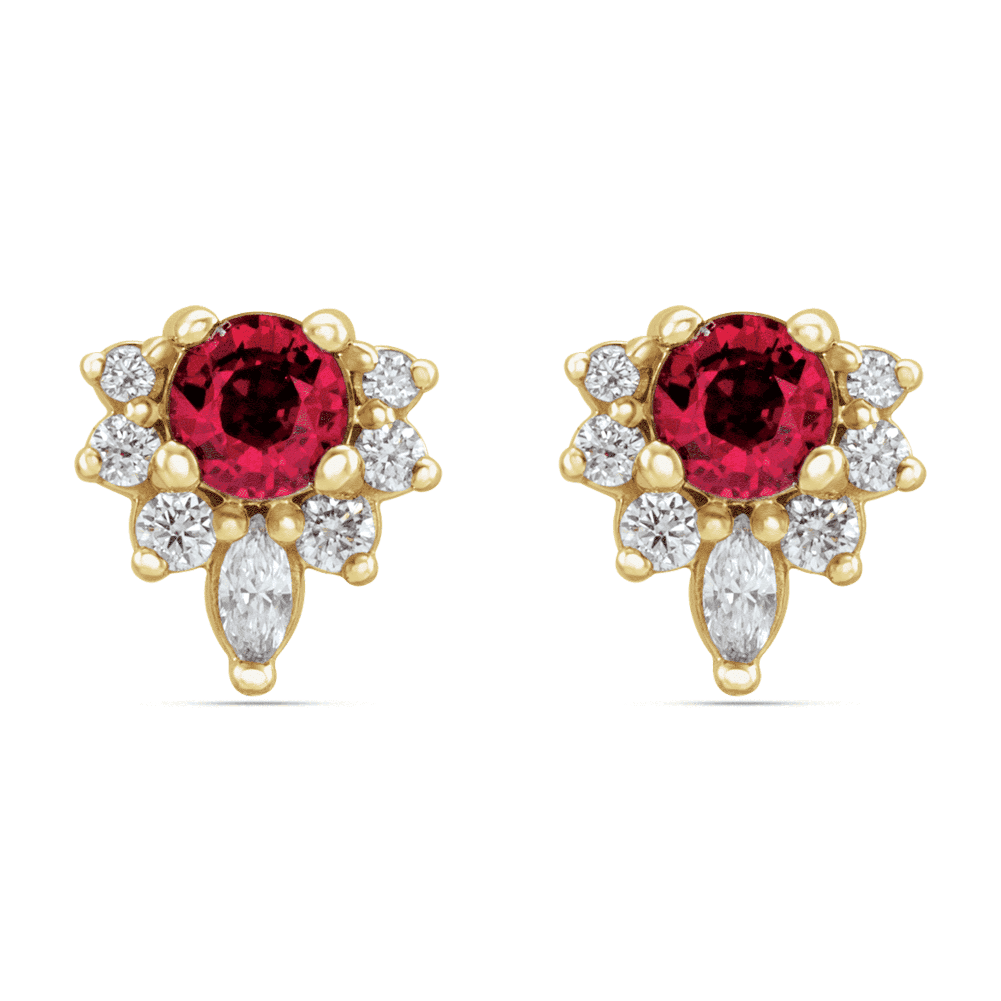 lab-grown ruby earrings