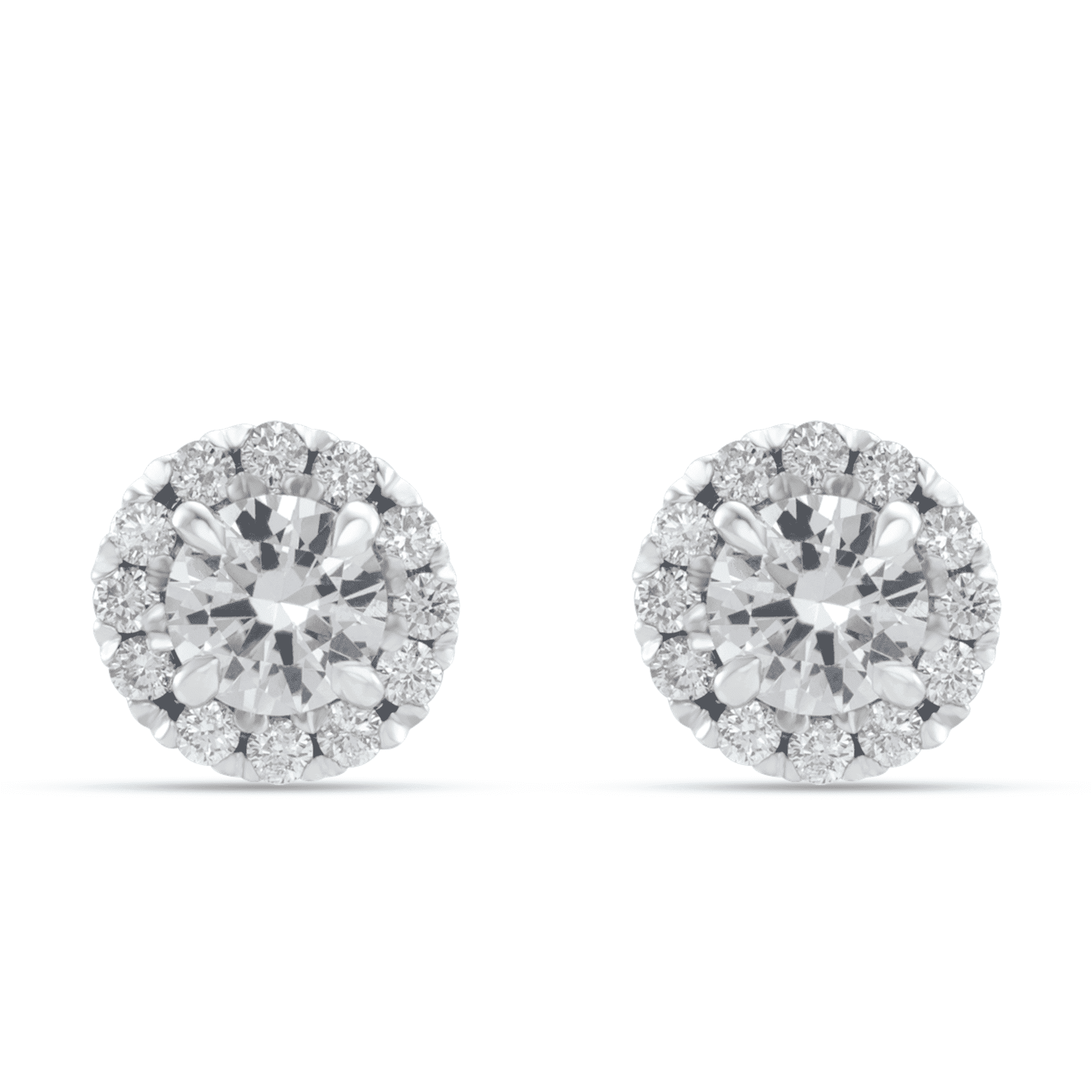 Diamond Stud Earrings white