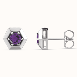 Geometric Earrings purples