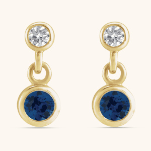Natural Diamond Earrings blue