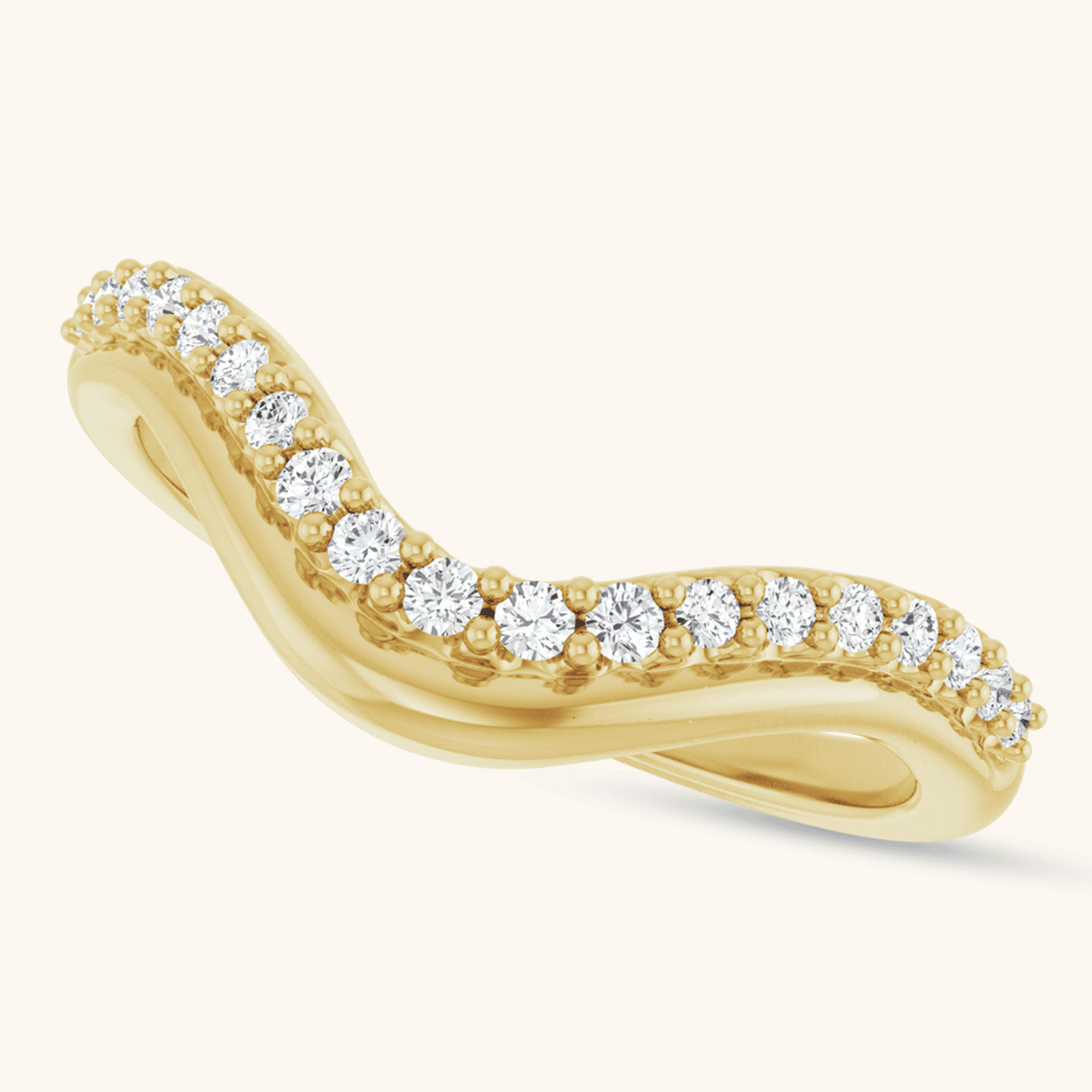 Lab & Natural Contour Diamond Ring - Image 25