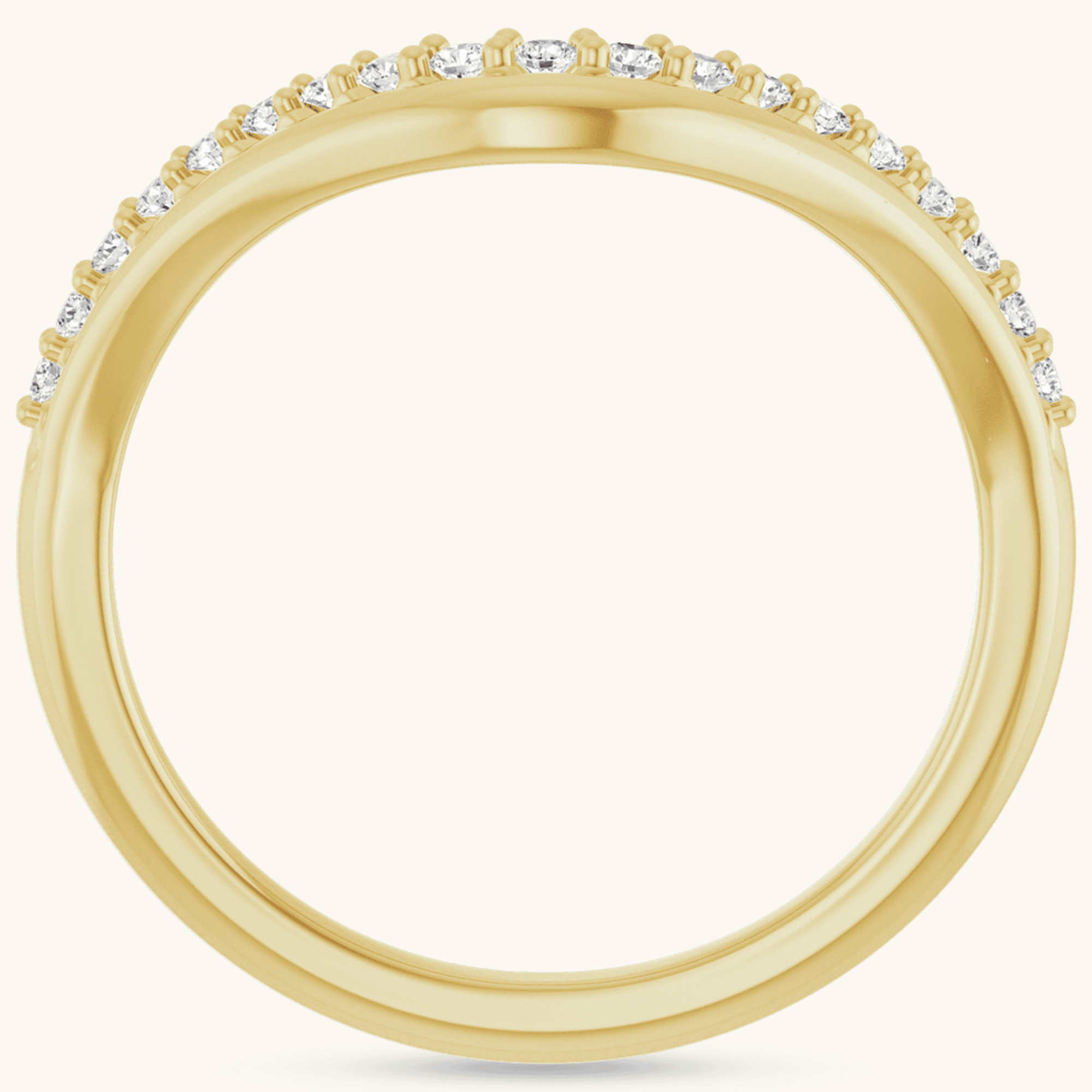 Lab & Natural Contour Diamond Ring - Image 24