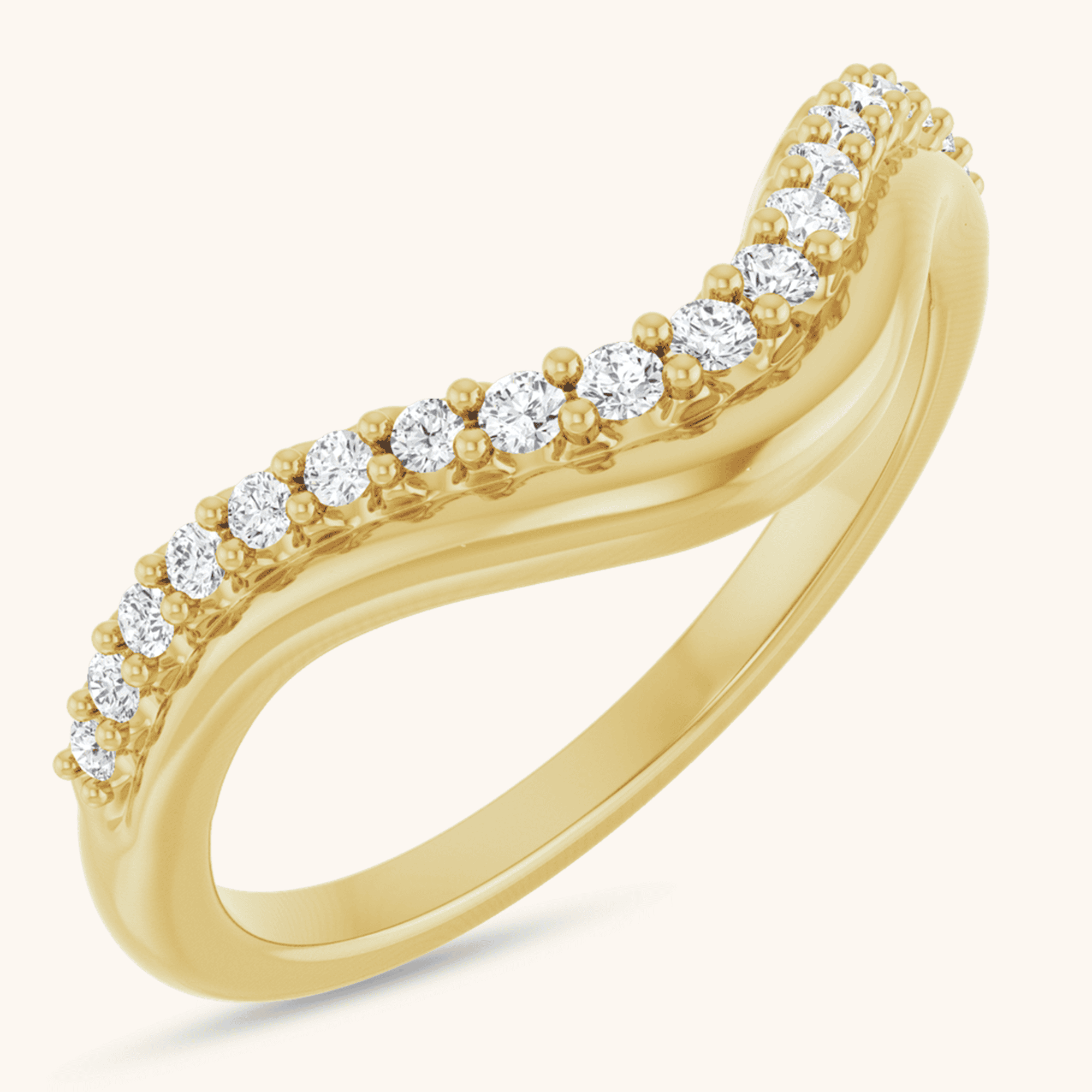 Lab & Natural Contour Diamond Ring - Image 23