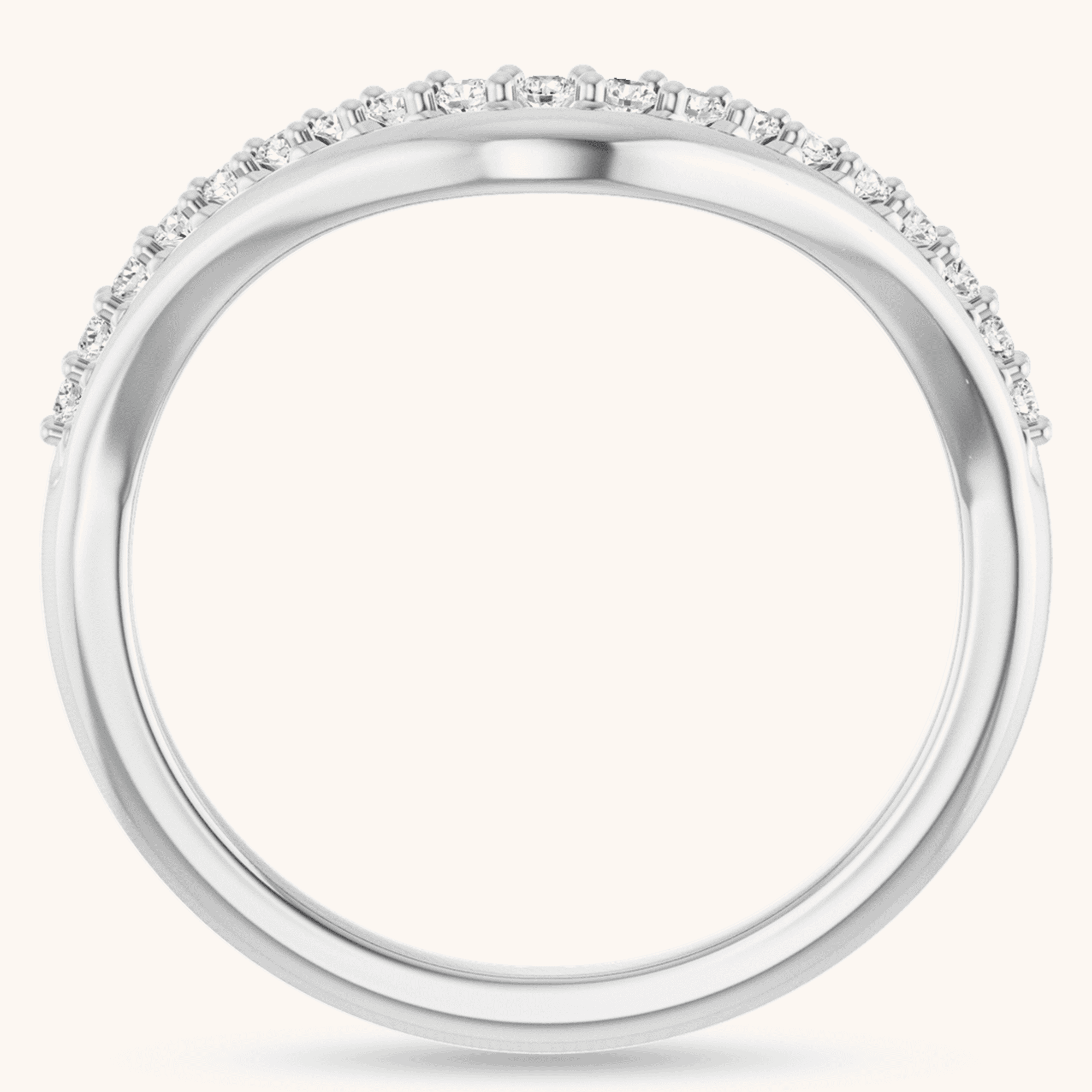 Lab & Natural Contour Diamond Ring - Image 19