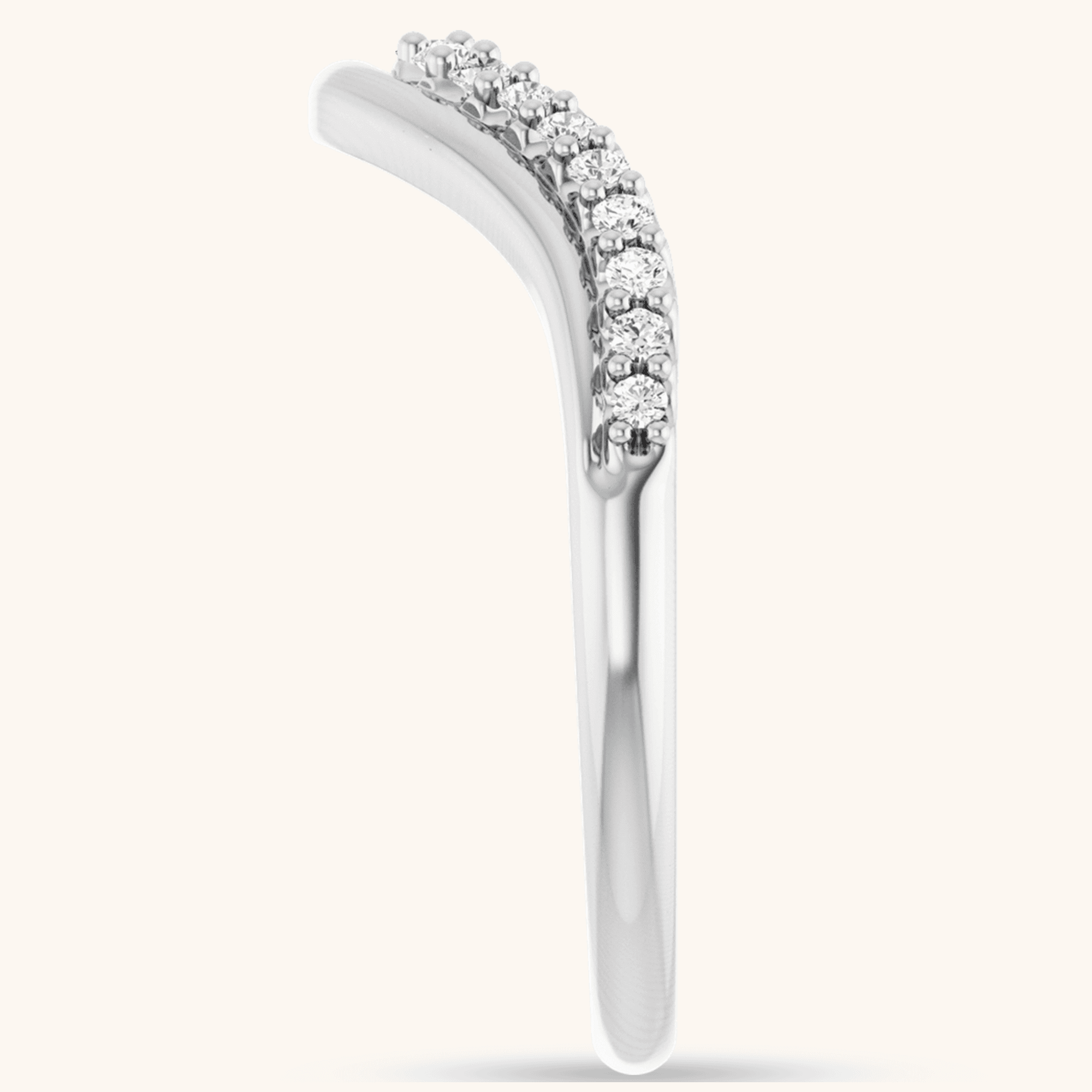 Lab & Natural Contour Diamond Ring - Image 17