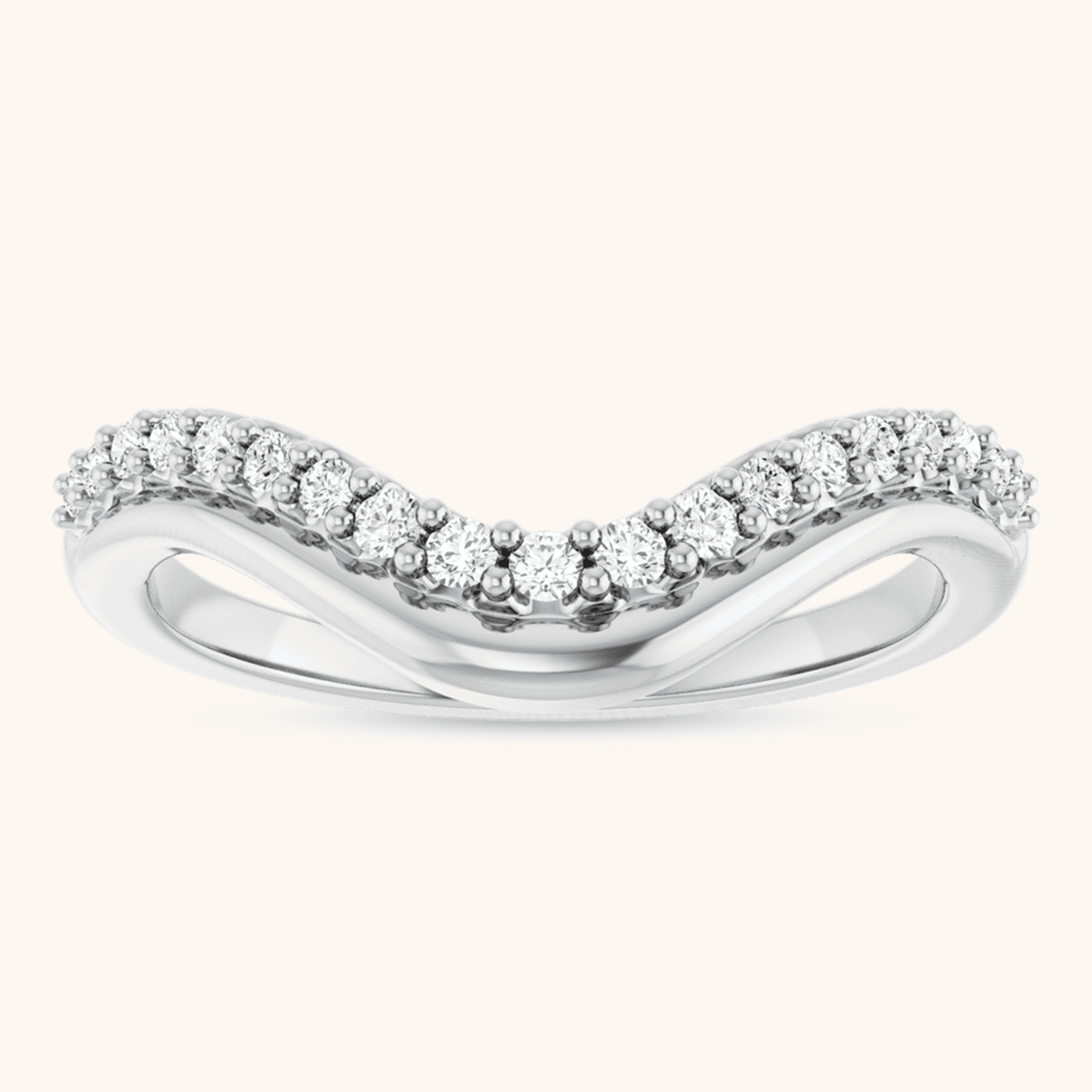Lab & Natural Contour Diamond Ring - Image 16