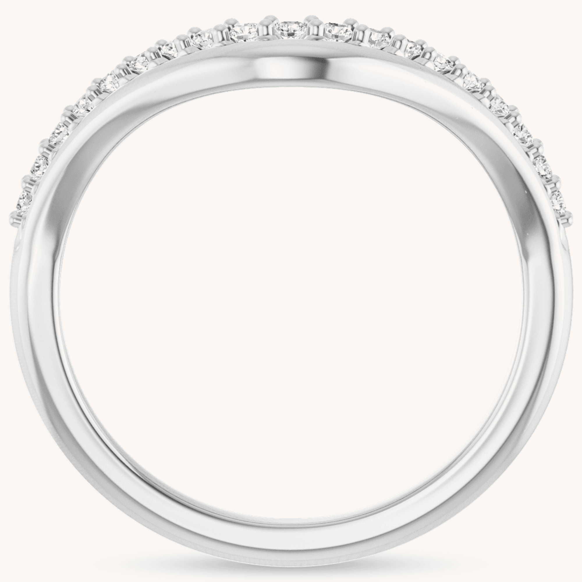 Lab & Natural Contour Diamond Ring - Image 14
