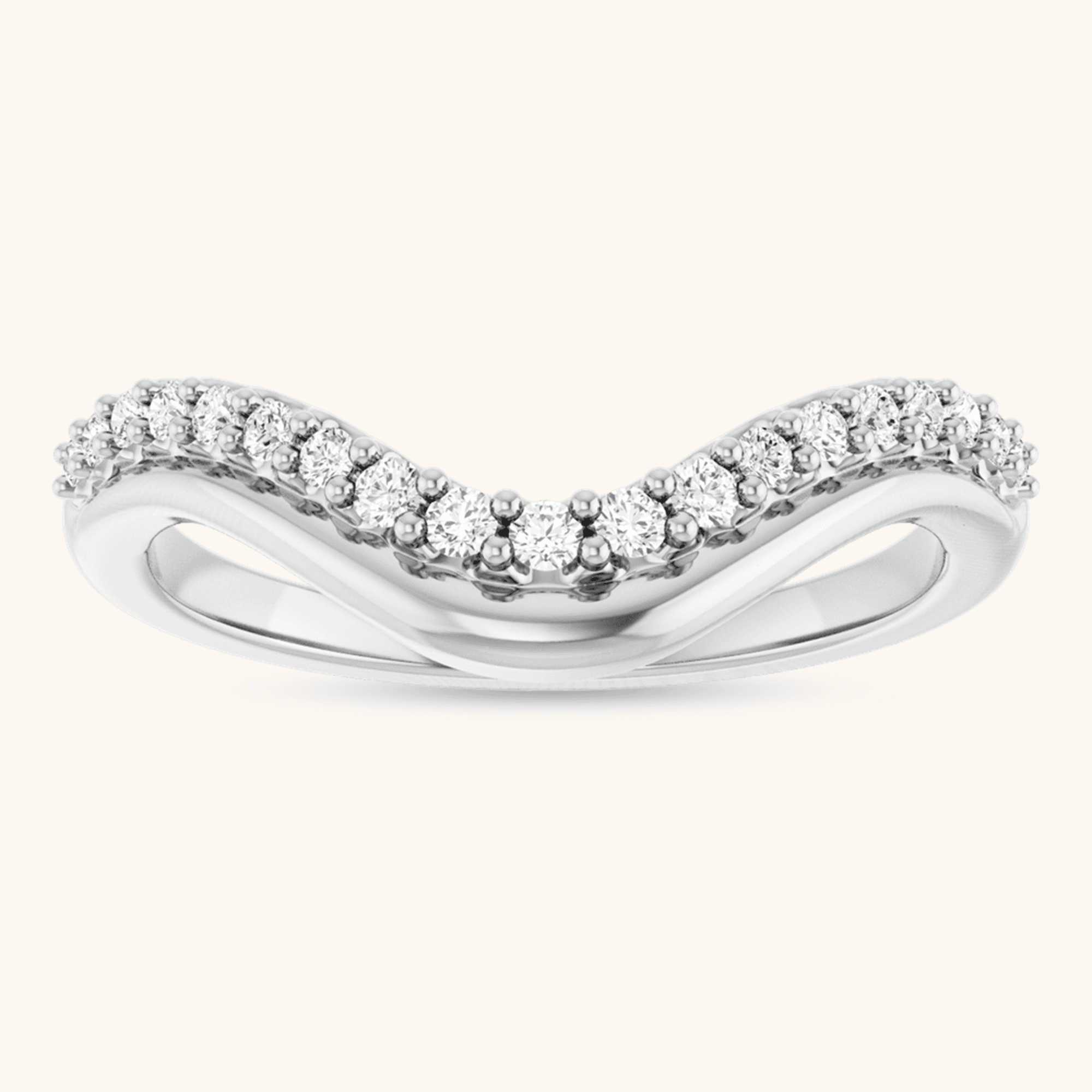 Lab & Natural Contour Diamond Ring - Image 2