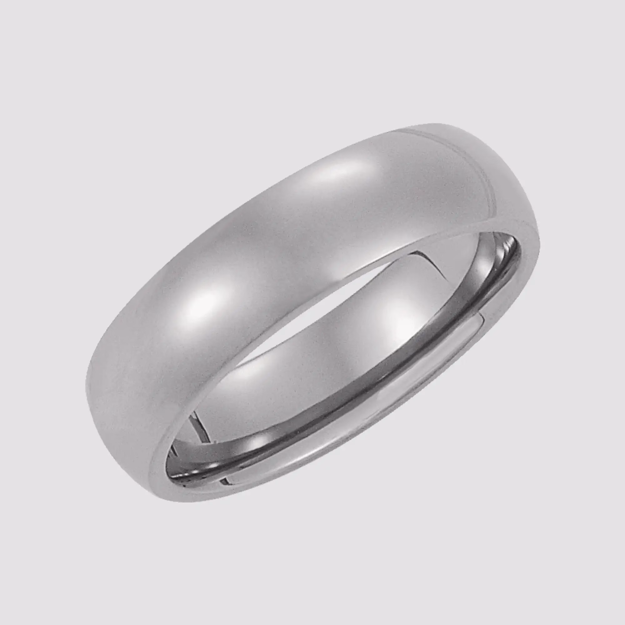 Stunning Titanium Wedding Band – Comfort-Fit Half Round - Image 3