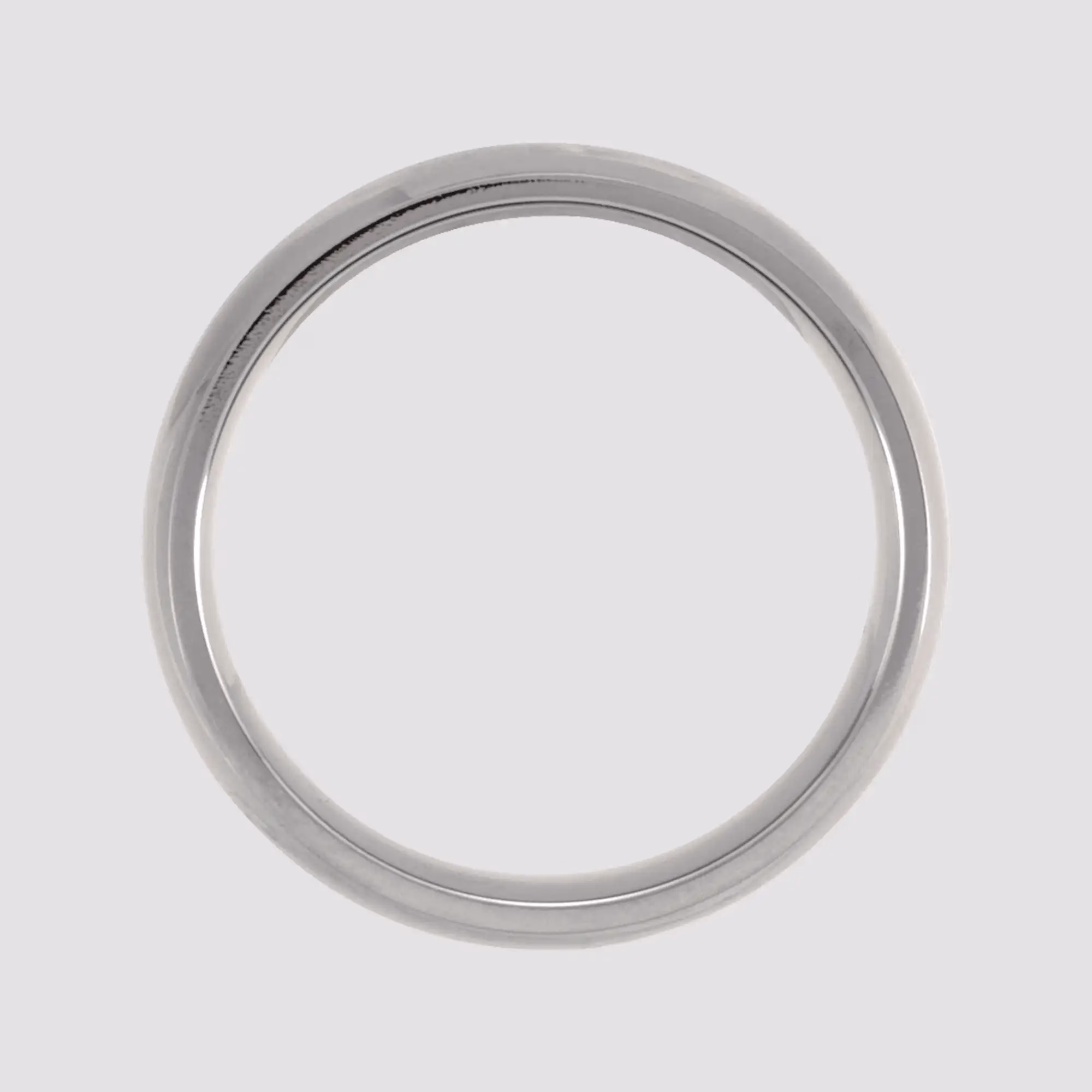 Stunning Titanium Wedding Band – Comfort-Fit Half Round - Image 4