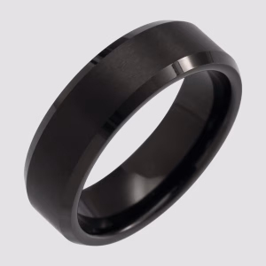 Black Tungsten Wedding Band