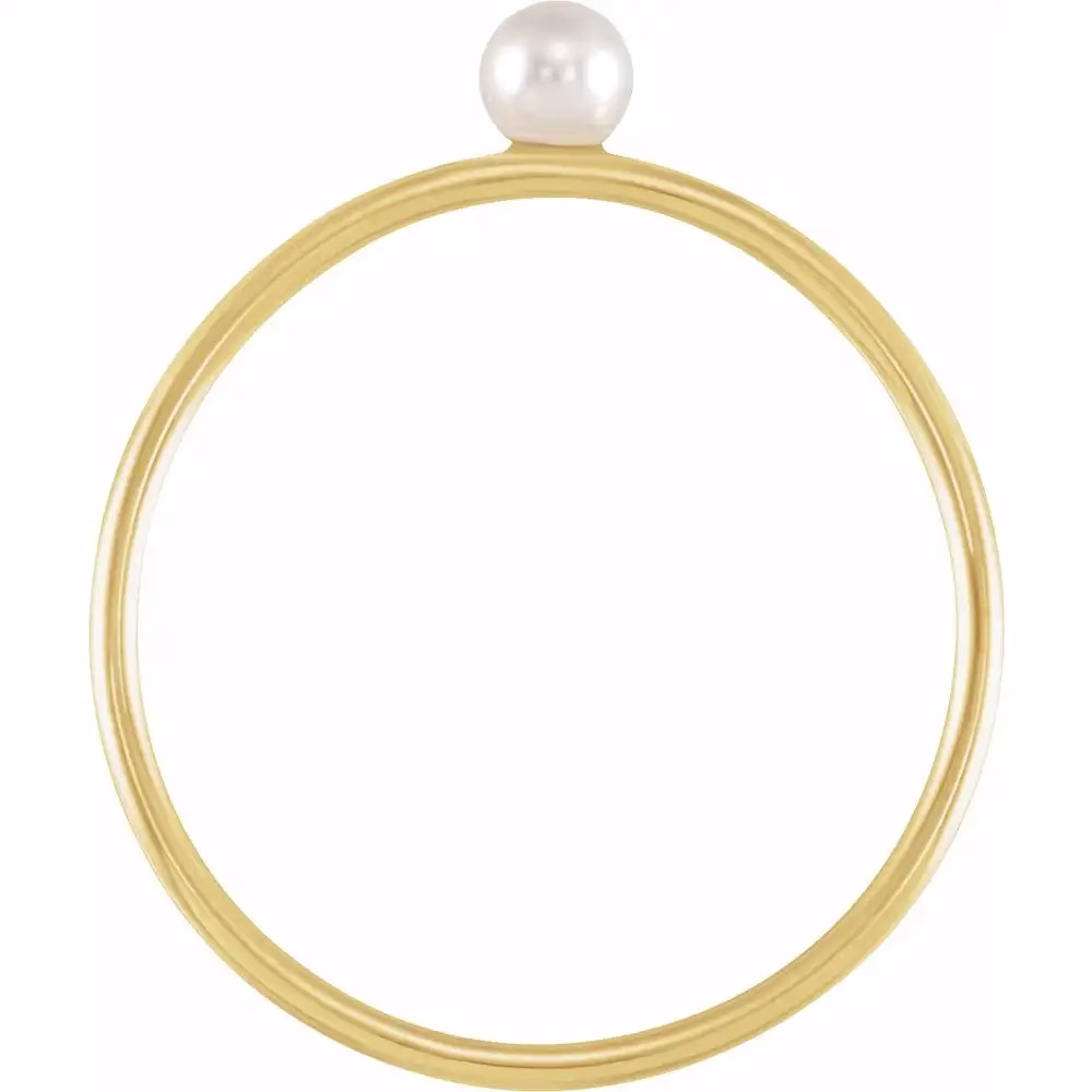 Stunning 14K Gold Pearl Ring - Image 2