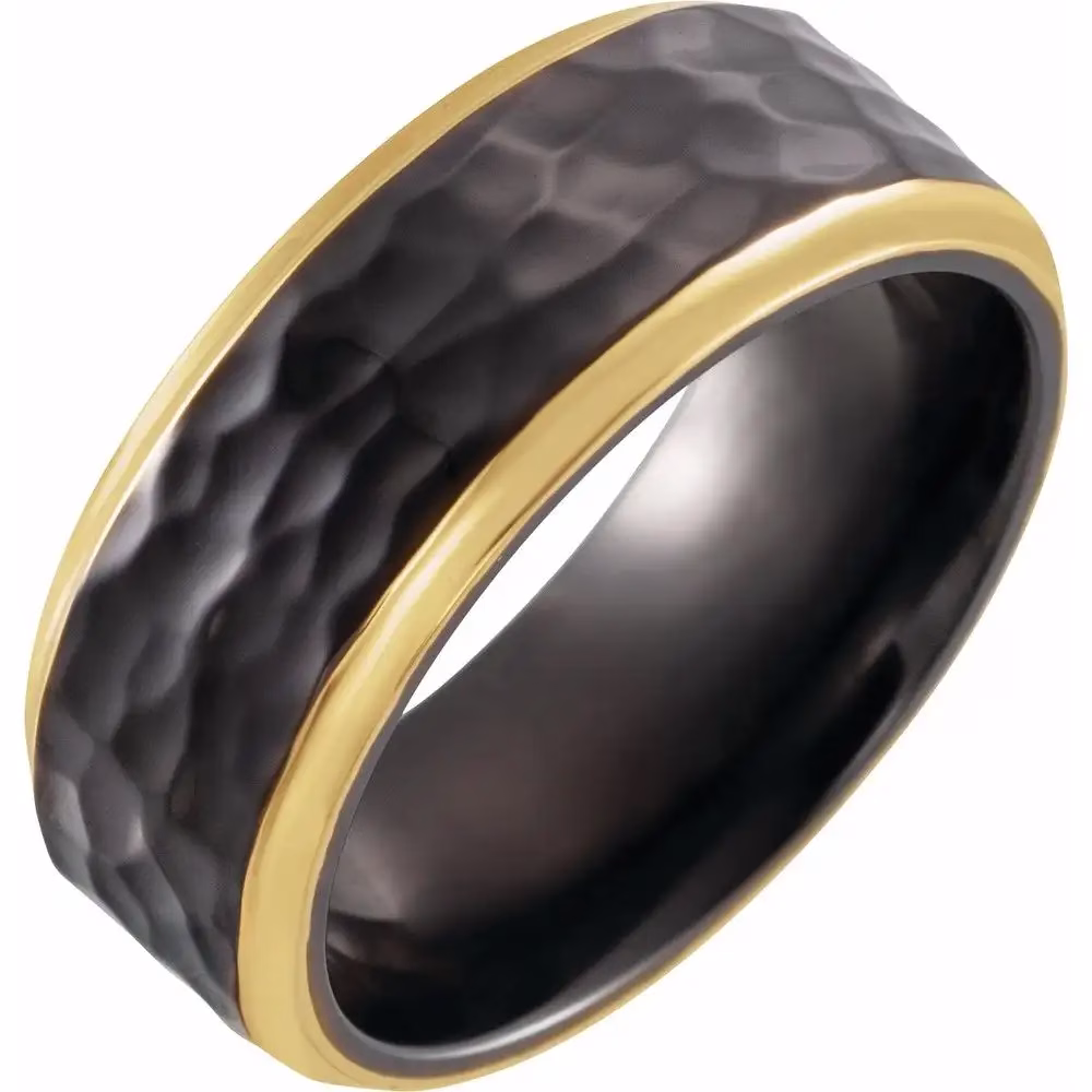 T52268_617_P_263059336 Mens Hammered Wedding Band