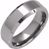 Bold Tungsten Beveled Edge Band