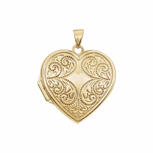 14K Gold Heart Locket