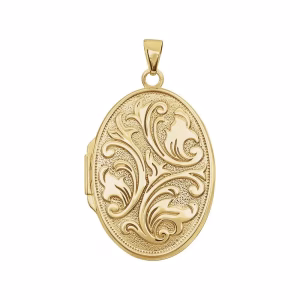 14K Gold Oval Locket